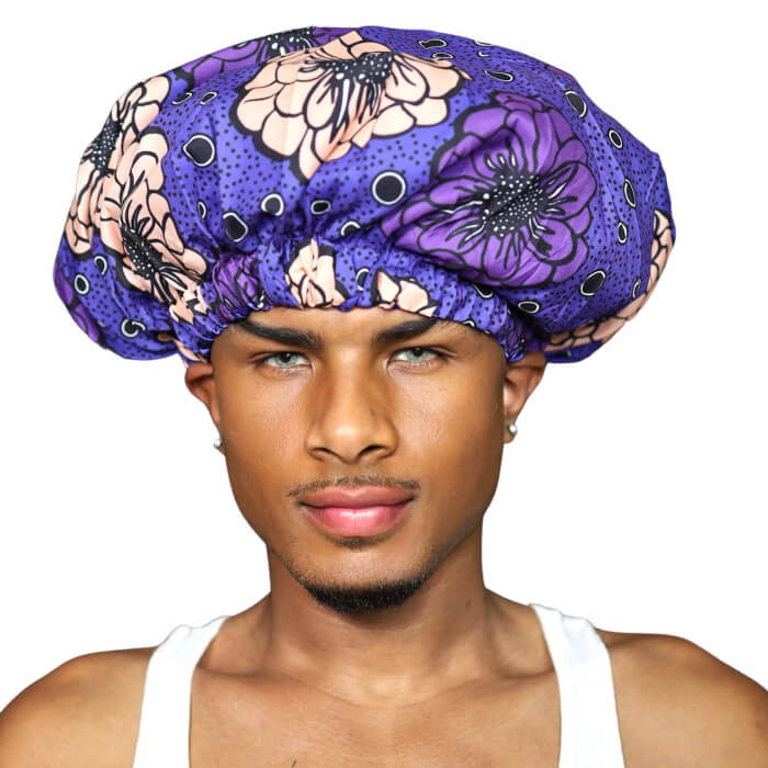 PURPLE ANKARA BONNET