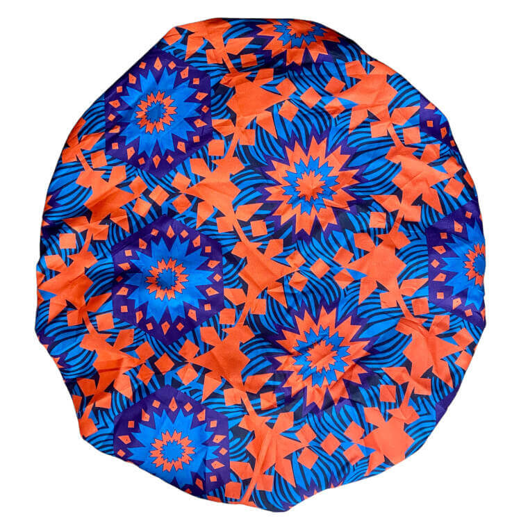 Orange Flora Ankara Bonnet