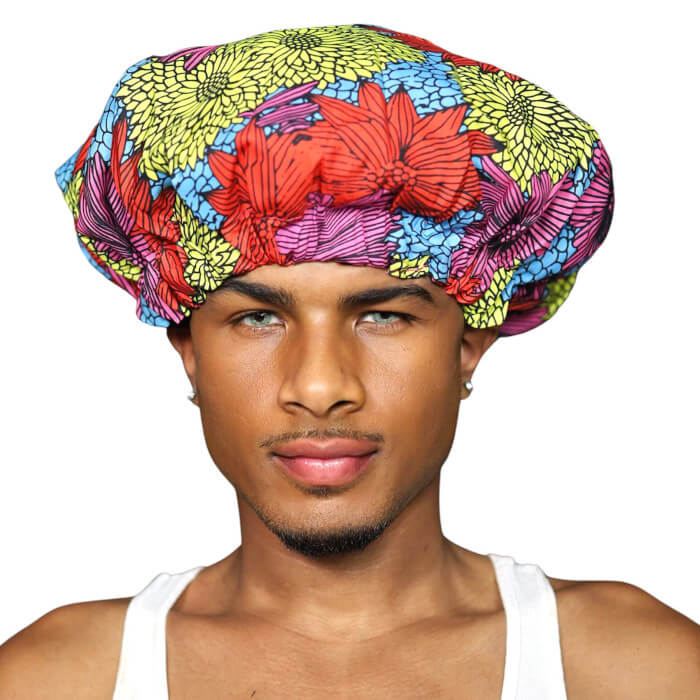 FLORAL ANKARA BONNET Melanin Crown