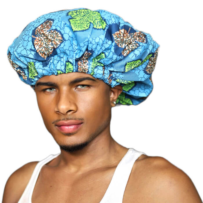 SEEING BLUE ANKARA BONNET Melanin Crown